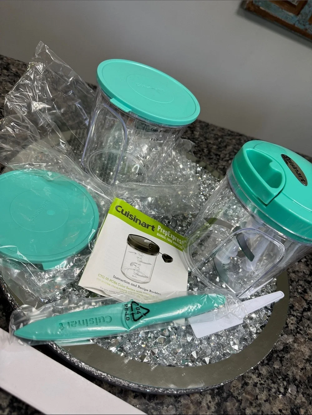 Cuisinart Turquoise PrepExpress Food Prep Set with Spatula NEW